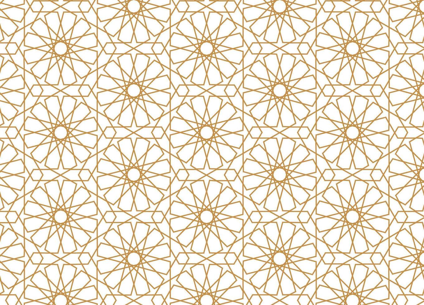 Seamless abstract gold line pattern in Arabian style background vector