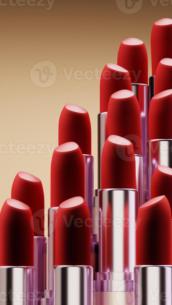 Lipsticks Red Colors In Row Alpha photo