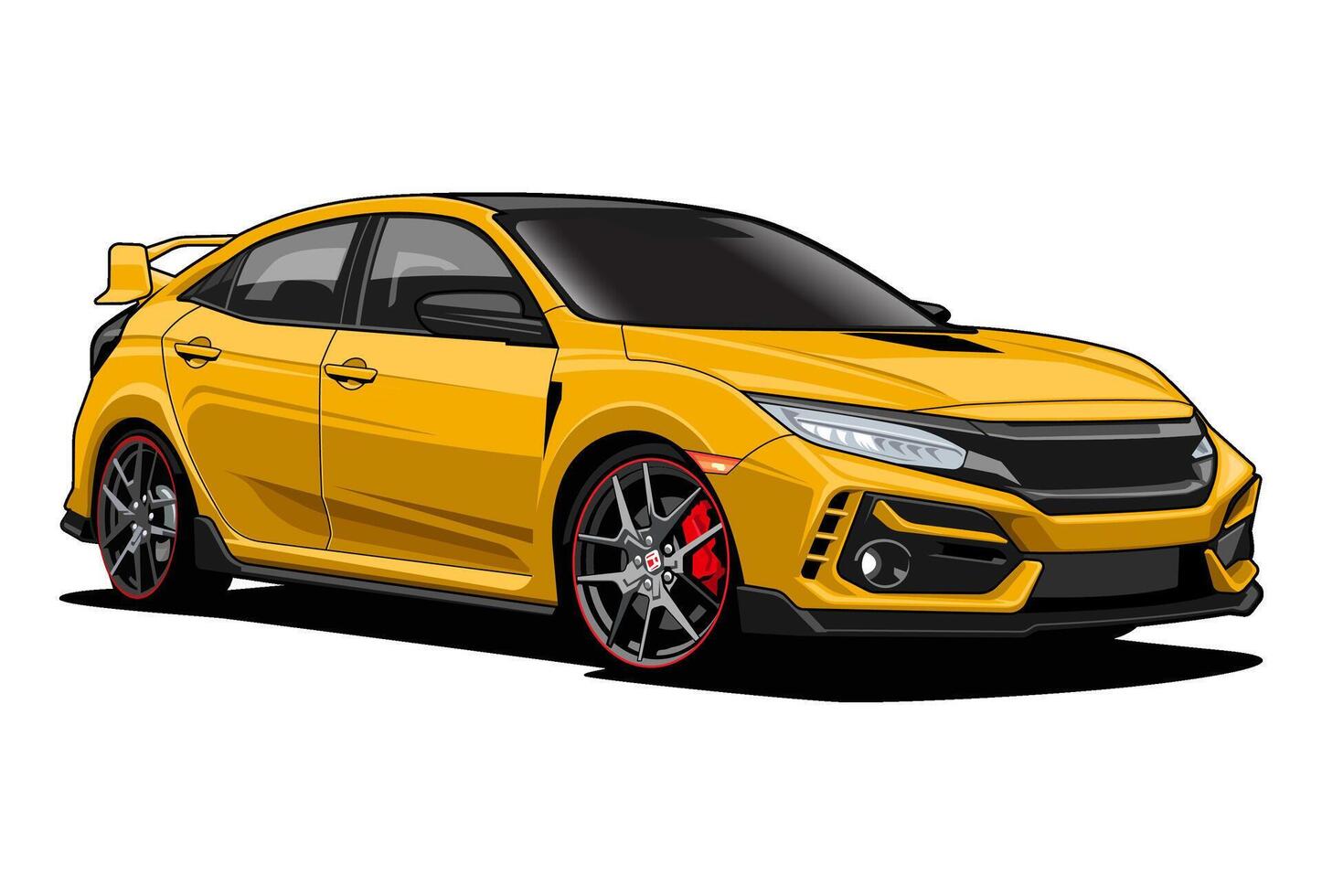 Sport car sedan illustration vector