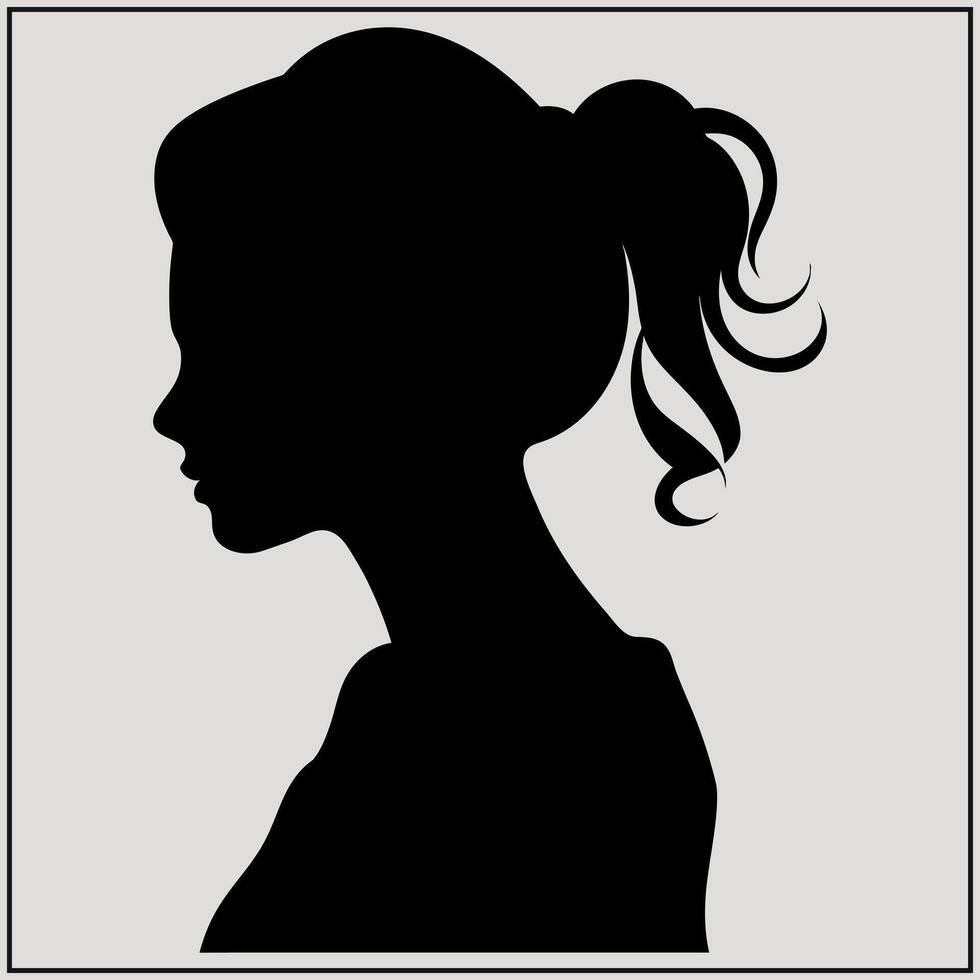 Silhouette of Portrait, Human Form vector
