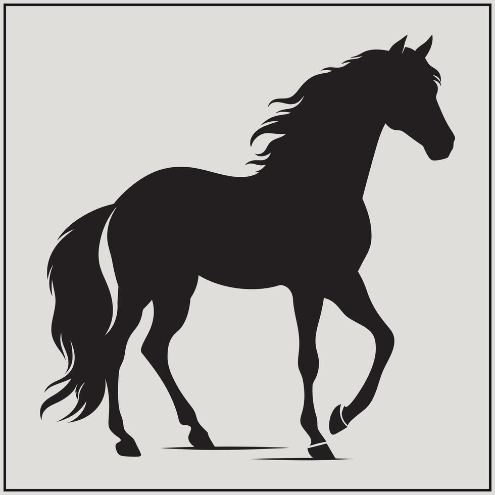 Rearing Horse Silhouette, Strength vector