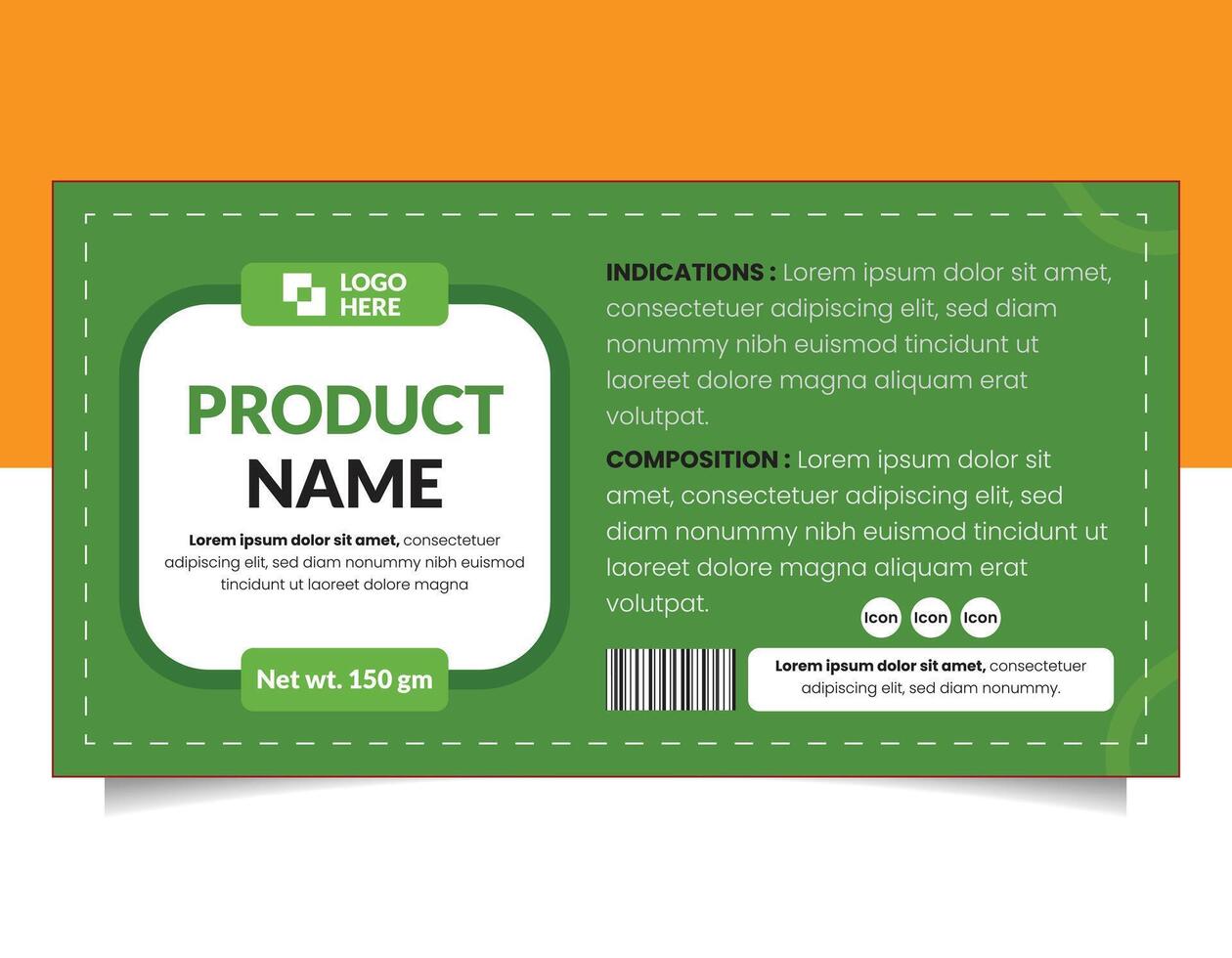 A clean and elegant product label template design vector