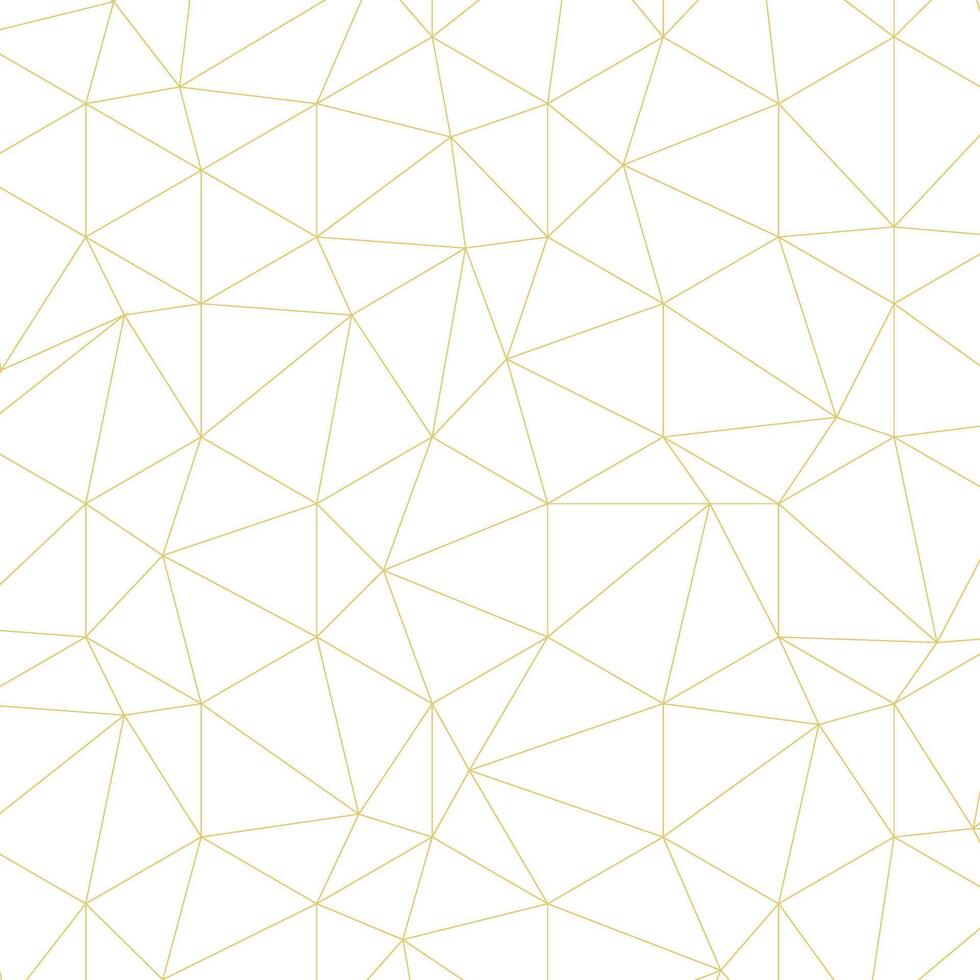 Seamless pattern abstract triangle background with elegant golden lines. Simple geometric seamless pattern with gold line texture on white background vector