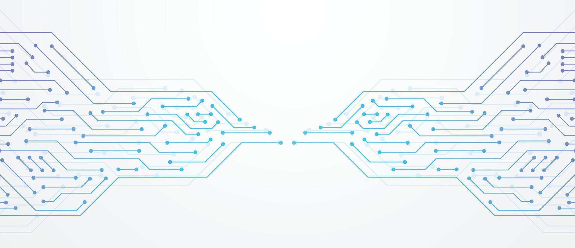 Ai Circuit Board Electronics Digital Technology Background. Computer Motherboard With A Chip, Processor, And Semiconductor vector