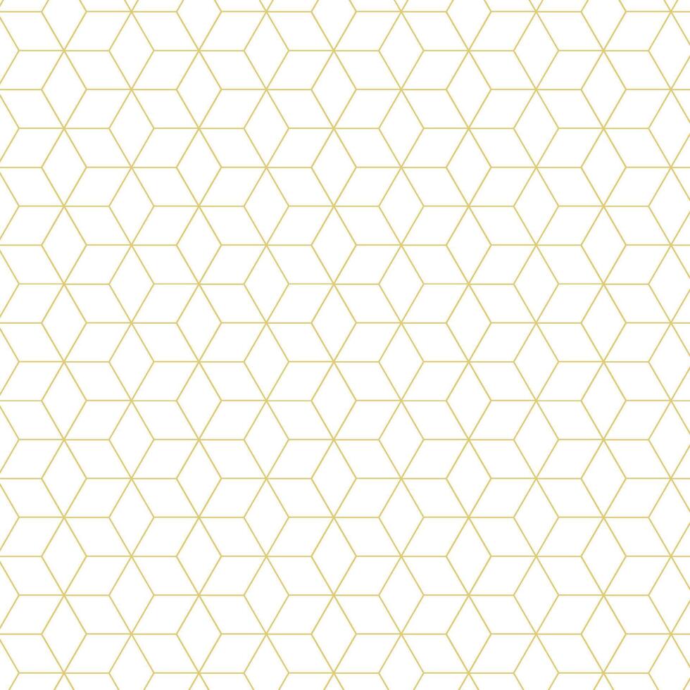 Seamless geometric pattern. Seamless hexagon pattern. Seamless pattern with geometric shapes. Abstract simple geometric seamless pattern with gold line texture on white background vector