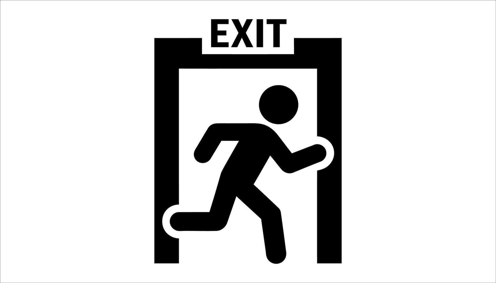 Emergency Exit Sign Icon vector