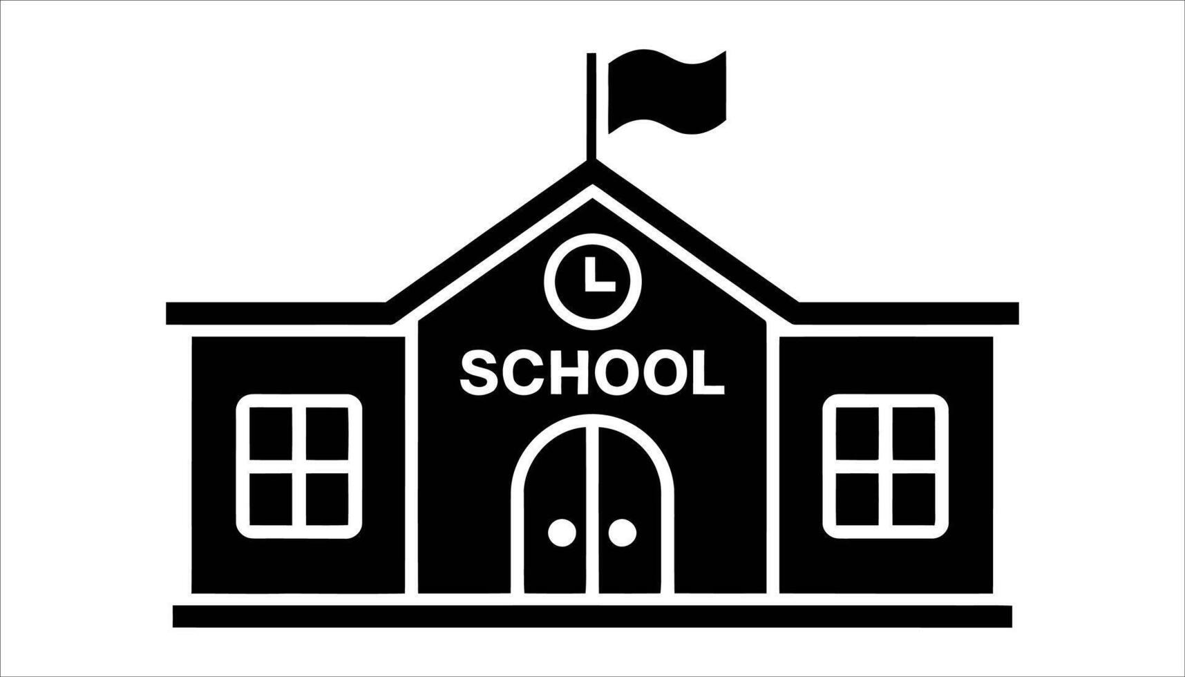 Educational Institution Silhouette Illustration vector
