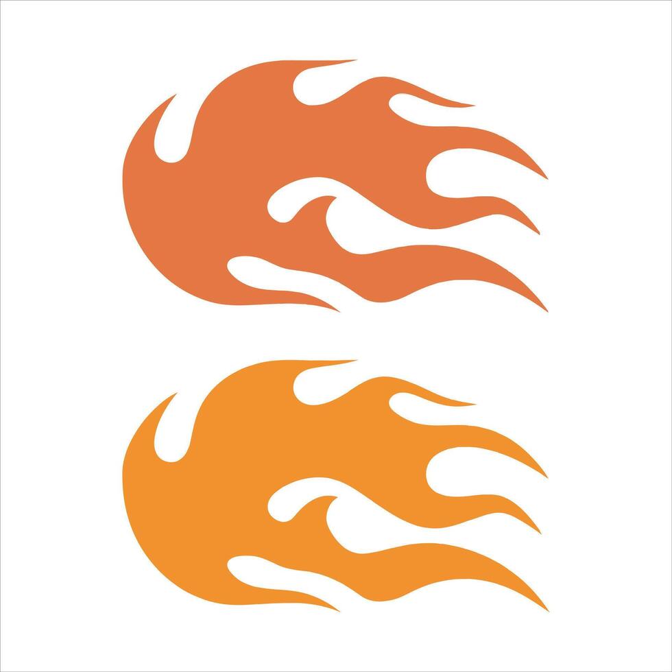 Fire Speed Flames Set. Burning Graphics for Racing Cars, Motorcycles, and Sports Vehicles Decals vector