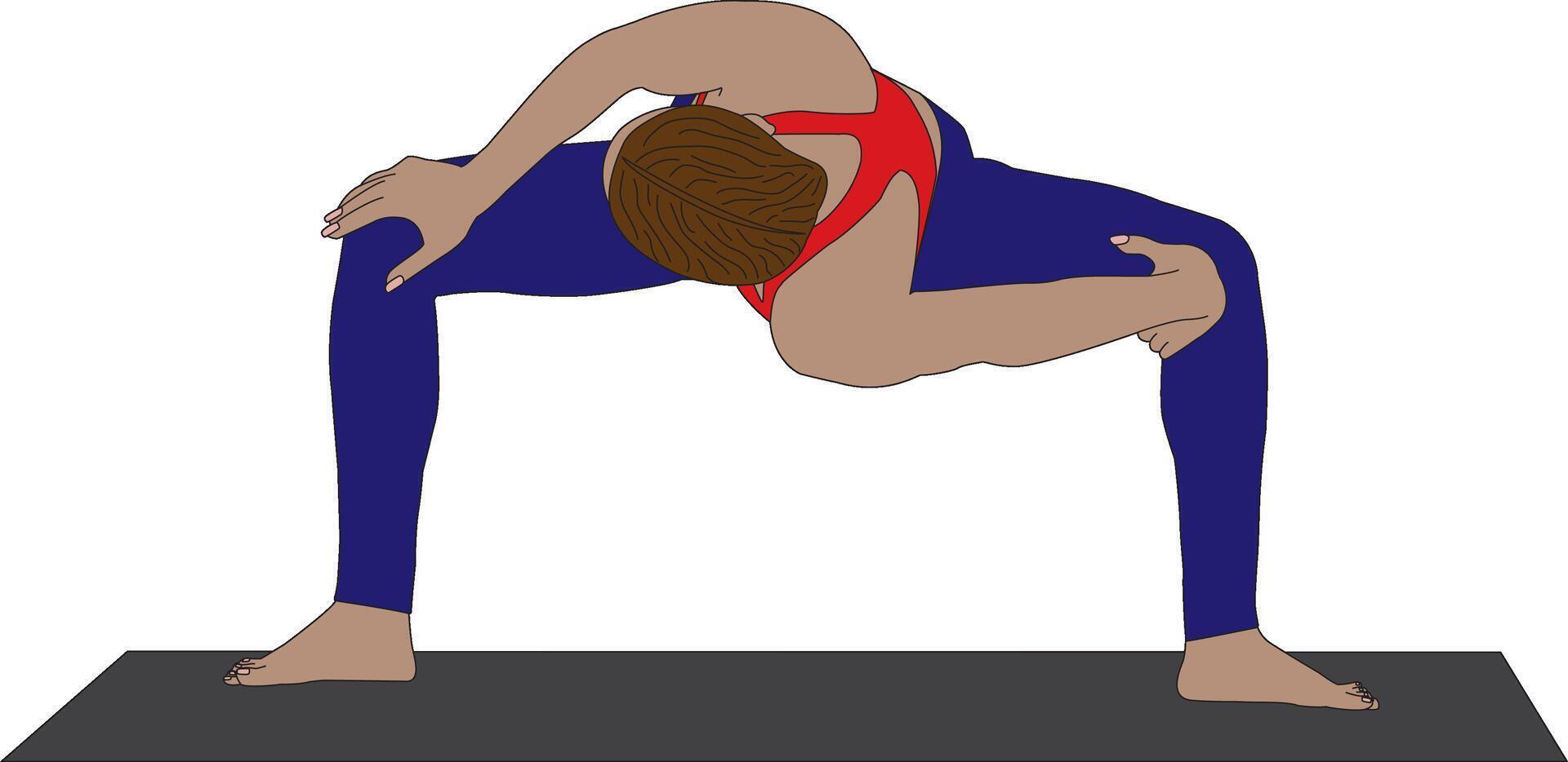 Goddess Twist Pose Yoga vector