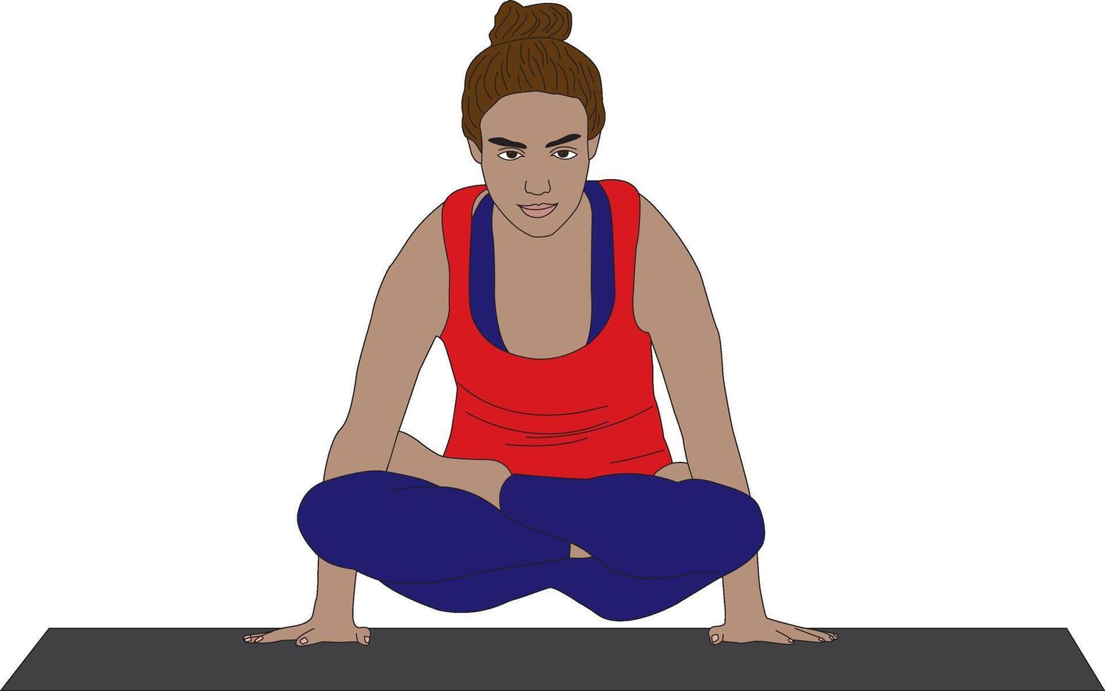 Scale Pose Tolasana Yoga vector