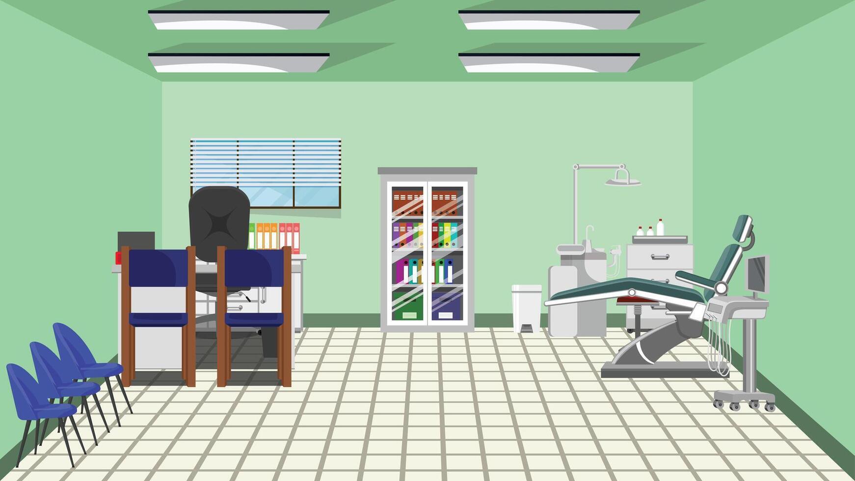 Empty Dentist Surgery Room Hospital Illustration vector