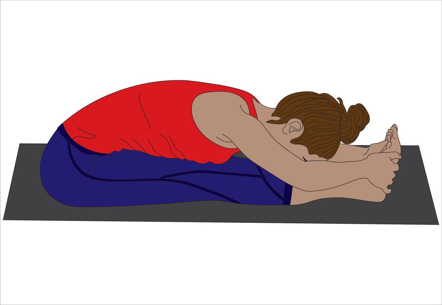 The Forward Bend Paschimottanasana Yoga vector