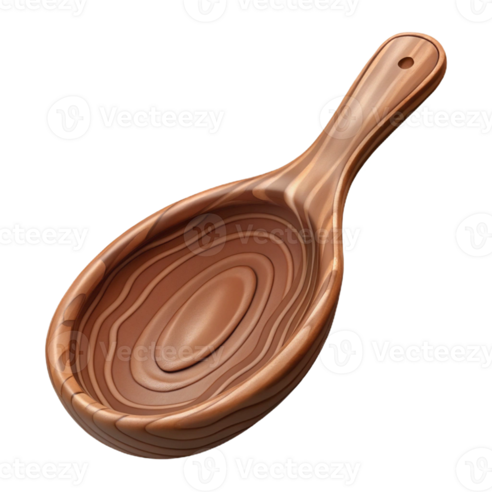 impressive artistic Carved Wooden Spoon Rest Simple Design Transparent Background original png