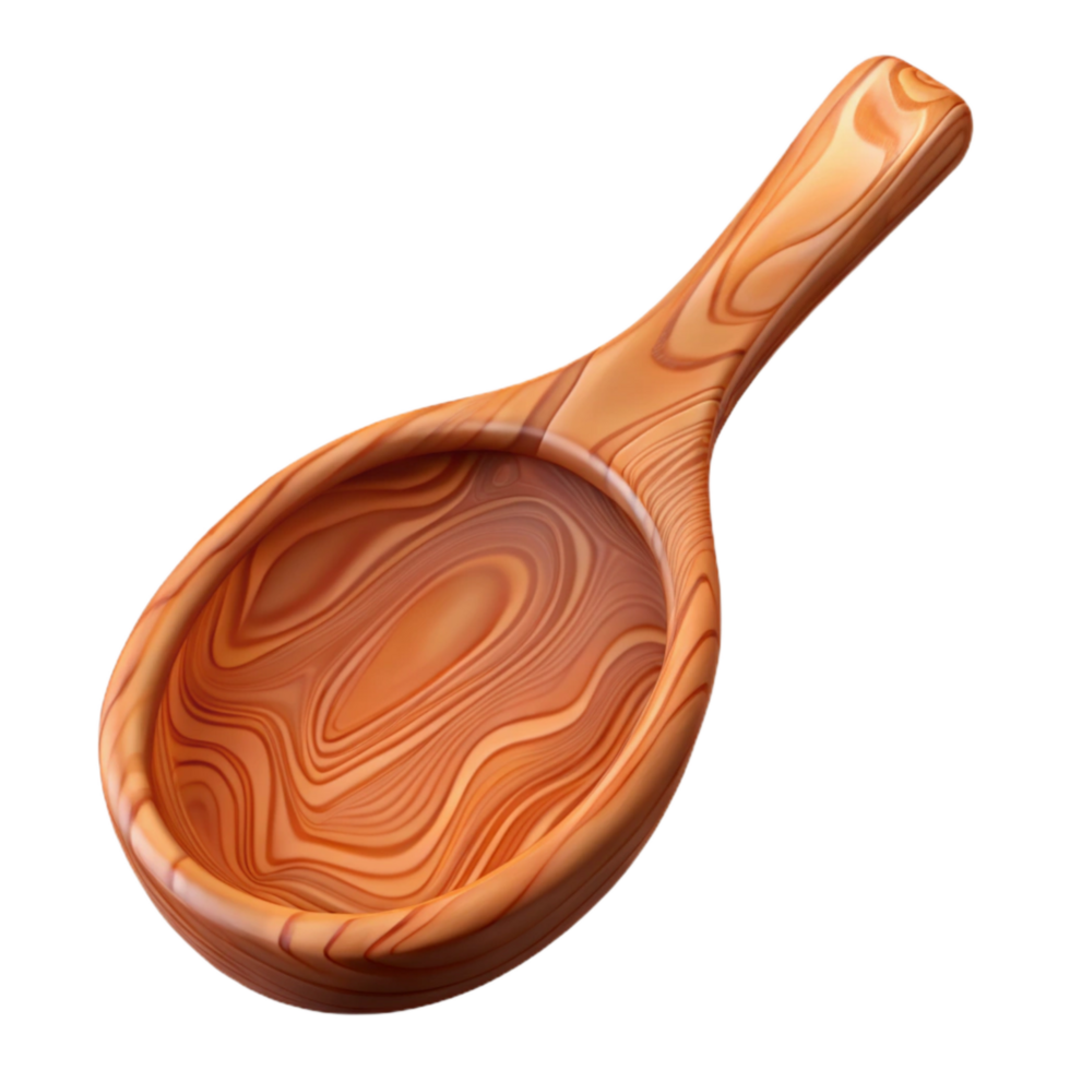 impressive rustic Carved Wooden Spoon Rest Simple Design Transparent Background premium png