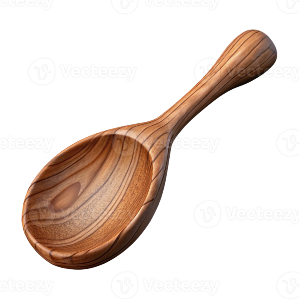 magnificent artistic Carved Wooden Spoon Rustic Style Transparent Background high resolution png