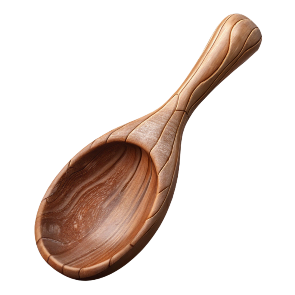 magnificent rustic Carved Wooden Spoon Rustic Style Transparent Background original png