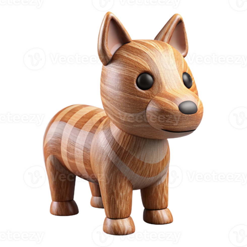 elegant vintage Carved Wooden Toy Animal Shape Transparent Background detailed png