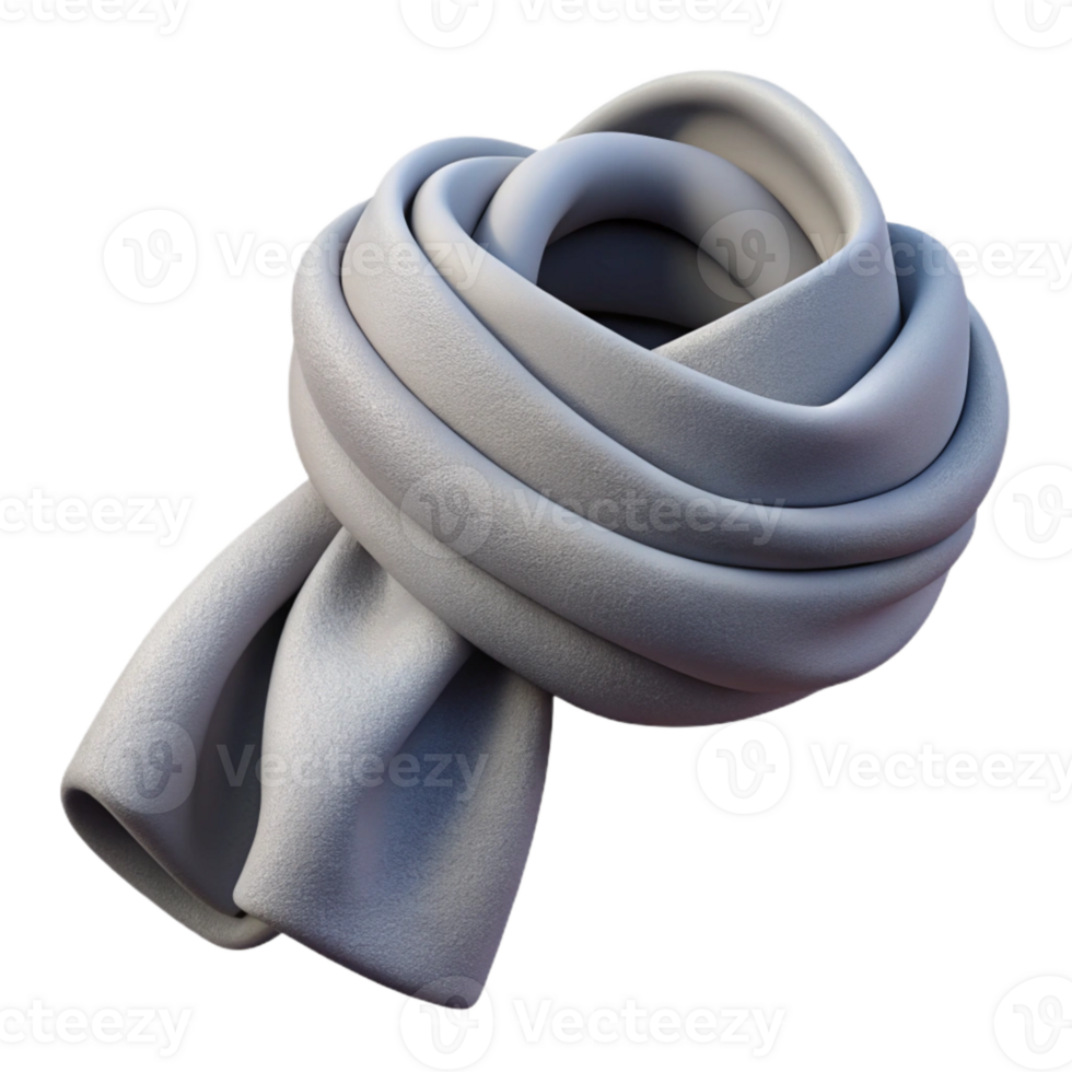 elegant artistic Cashmere Scarf Soft Grey Isolated png