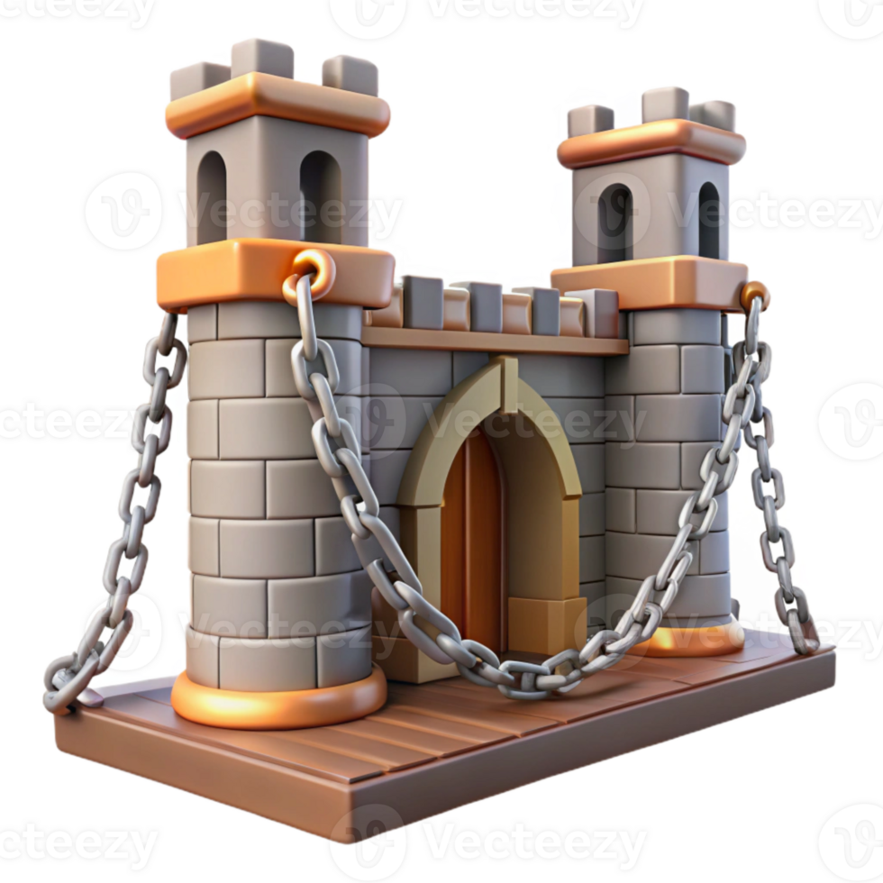 dramatic contemporary Castle Drawbridge Chains Cutout Element genuine png