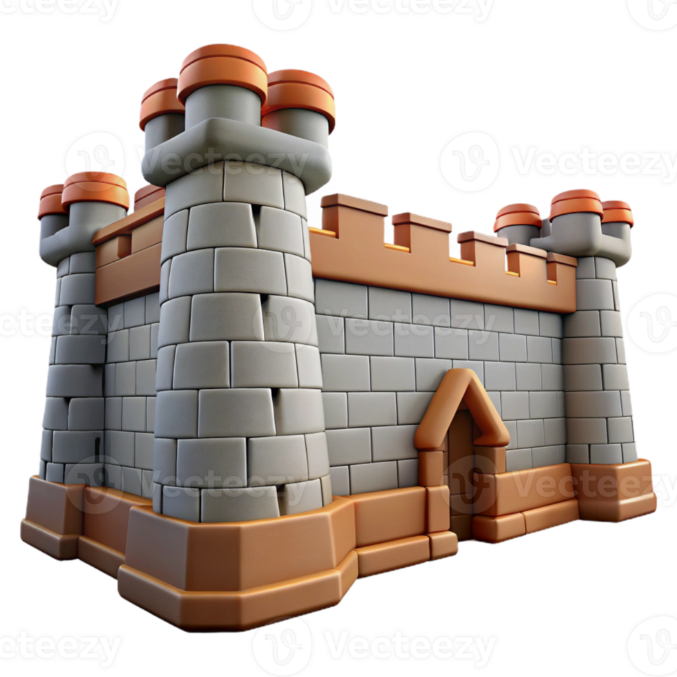 serene modern Castle Wall Battlement Isolated high resolution png