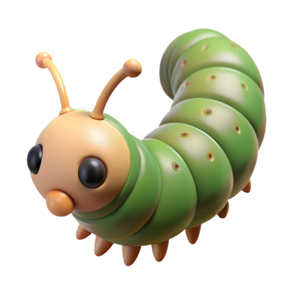 beautiful vintage Caterpillar Crawling Isolated Element high quality png