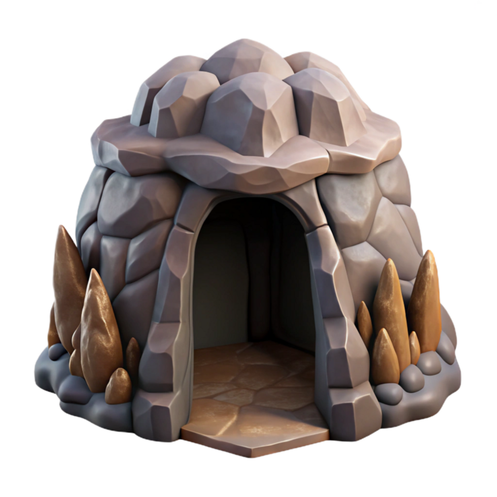dramatic abstract Cave Entrance Dark Opening Cutout high quality png