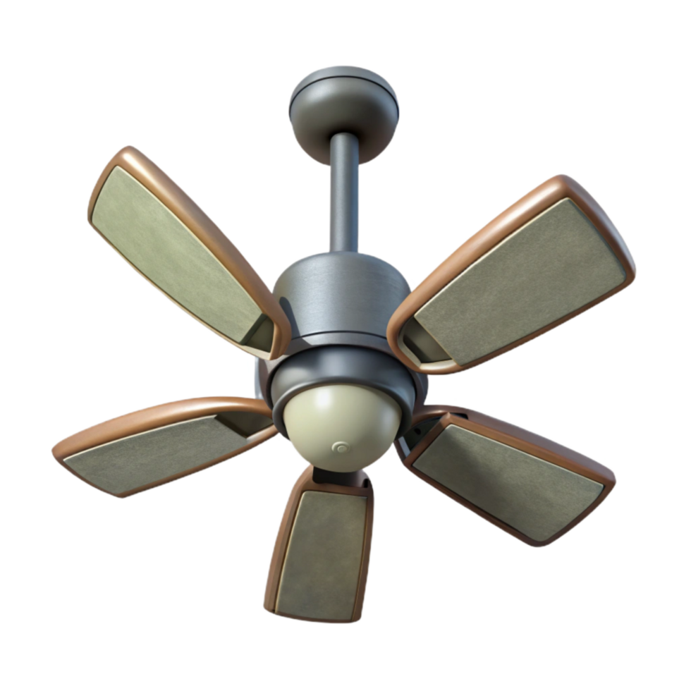 serene rustic Ceiling Fan Modern Design Isolated Cutout original png