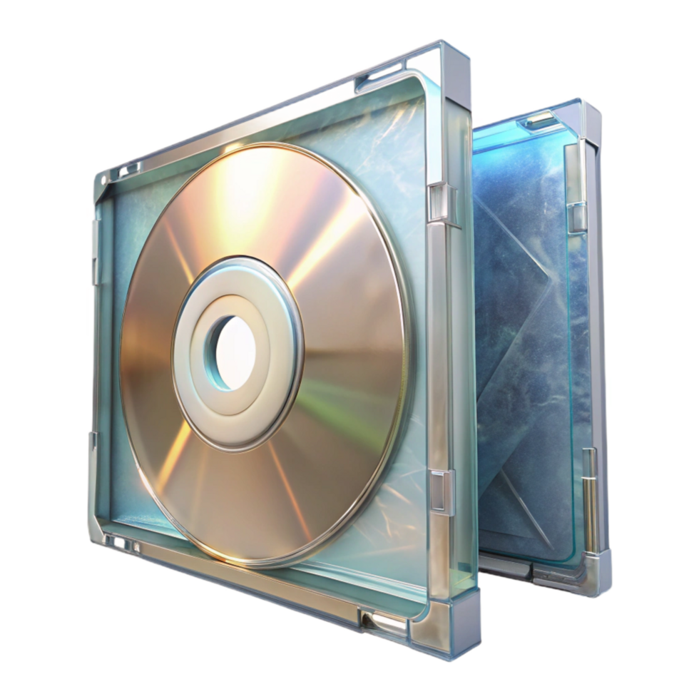 vibrant abstract Cd Jewel Case Front View Clear Plastic Isolated high resolution png