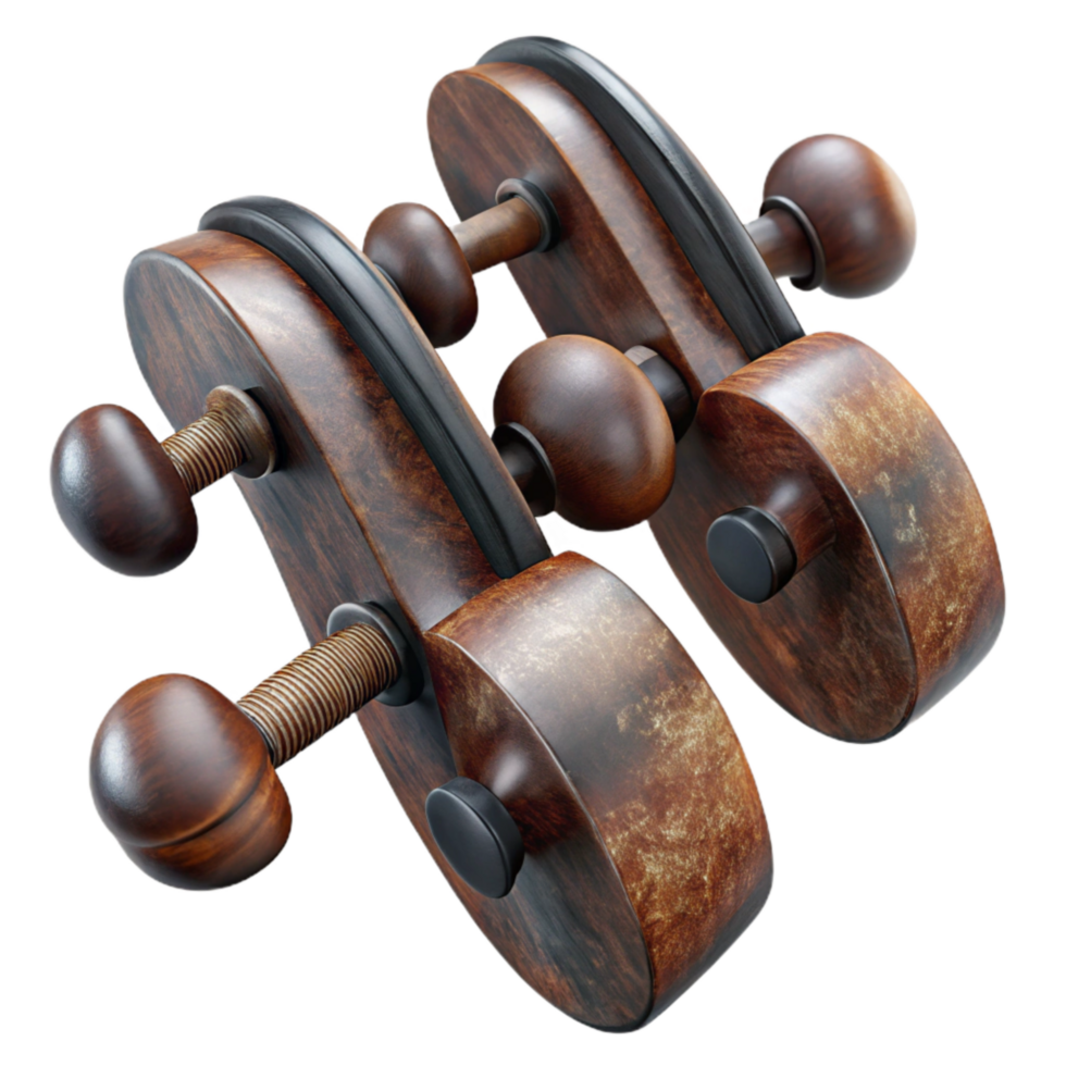 wonderful creative Cello Tuning Pegs Ebony Wood Close Up Isolated genuine png