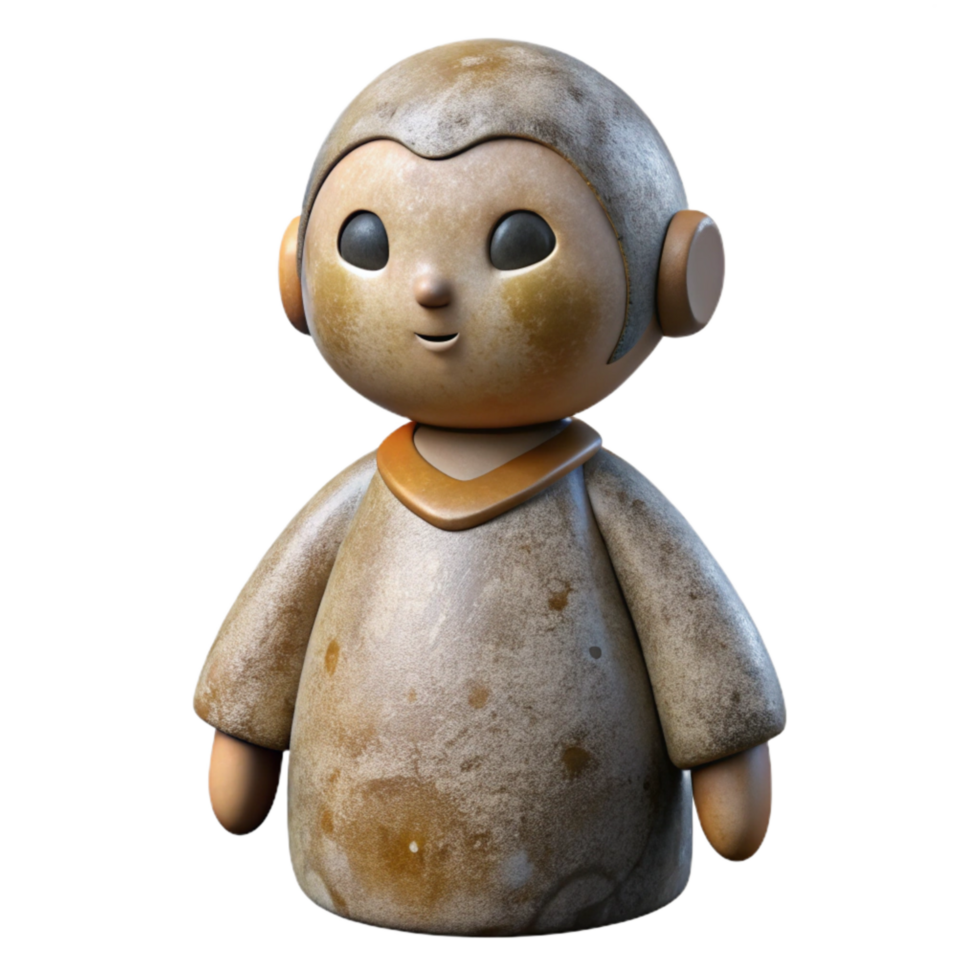 dramatic contemporary Ceramic Figurine Glazed Finish Cutout premium png