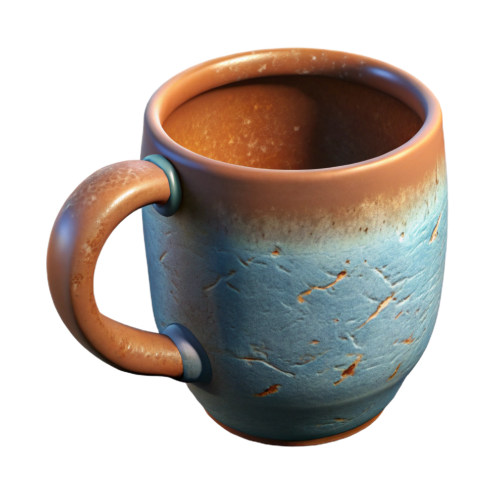 elegant rustic Ceramic Mug Rustic Glaze Transparent Background genuine png