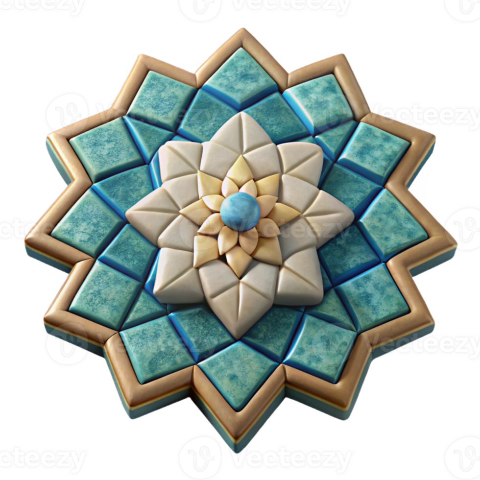 stunning classic Ceramic Tile Mosaic Pattern Isolated Transparent Background original png