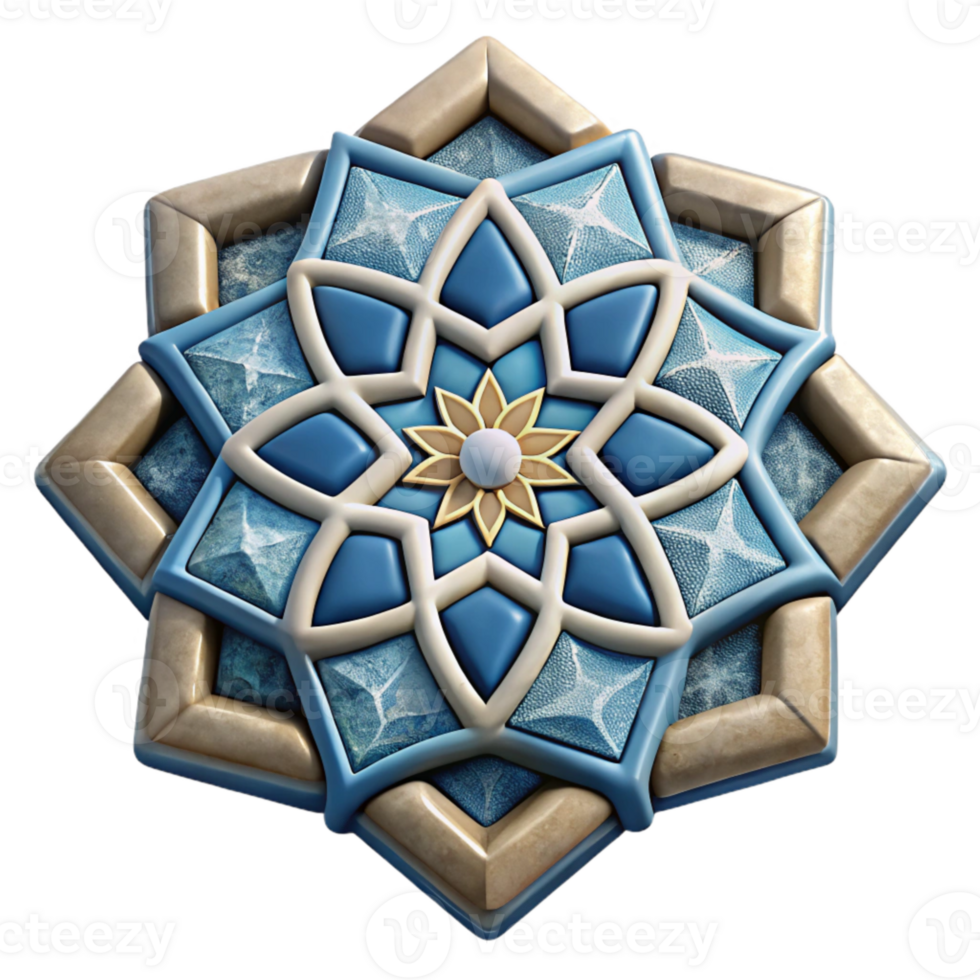 stunning minimalist Ceramic Tile Mosaic Pattern Isolated Transparent Background high quality png