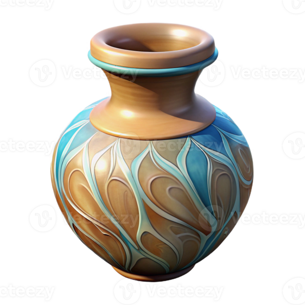 impressive creative Ceramic Vase Hand Painted Design Transparent Background original png