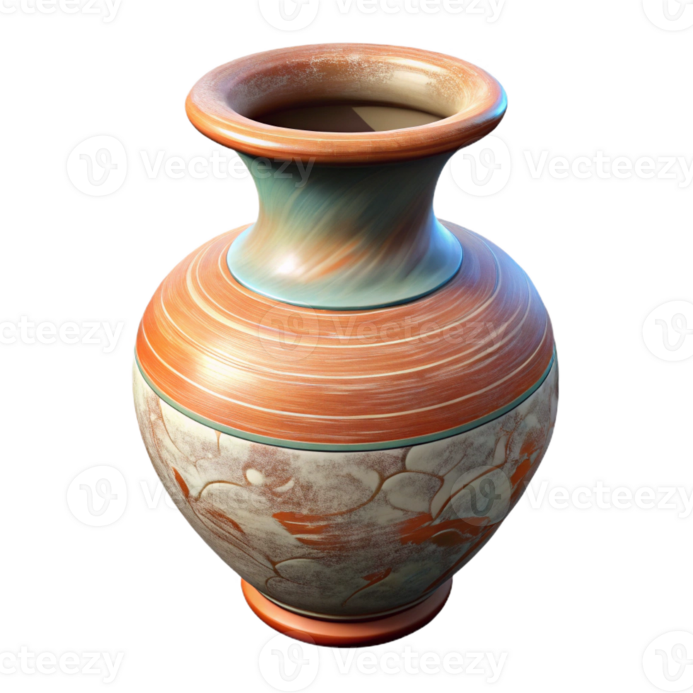 wonderful artistic Ceramic Vase Hand Painted Design Transparent Background genuine png