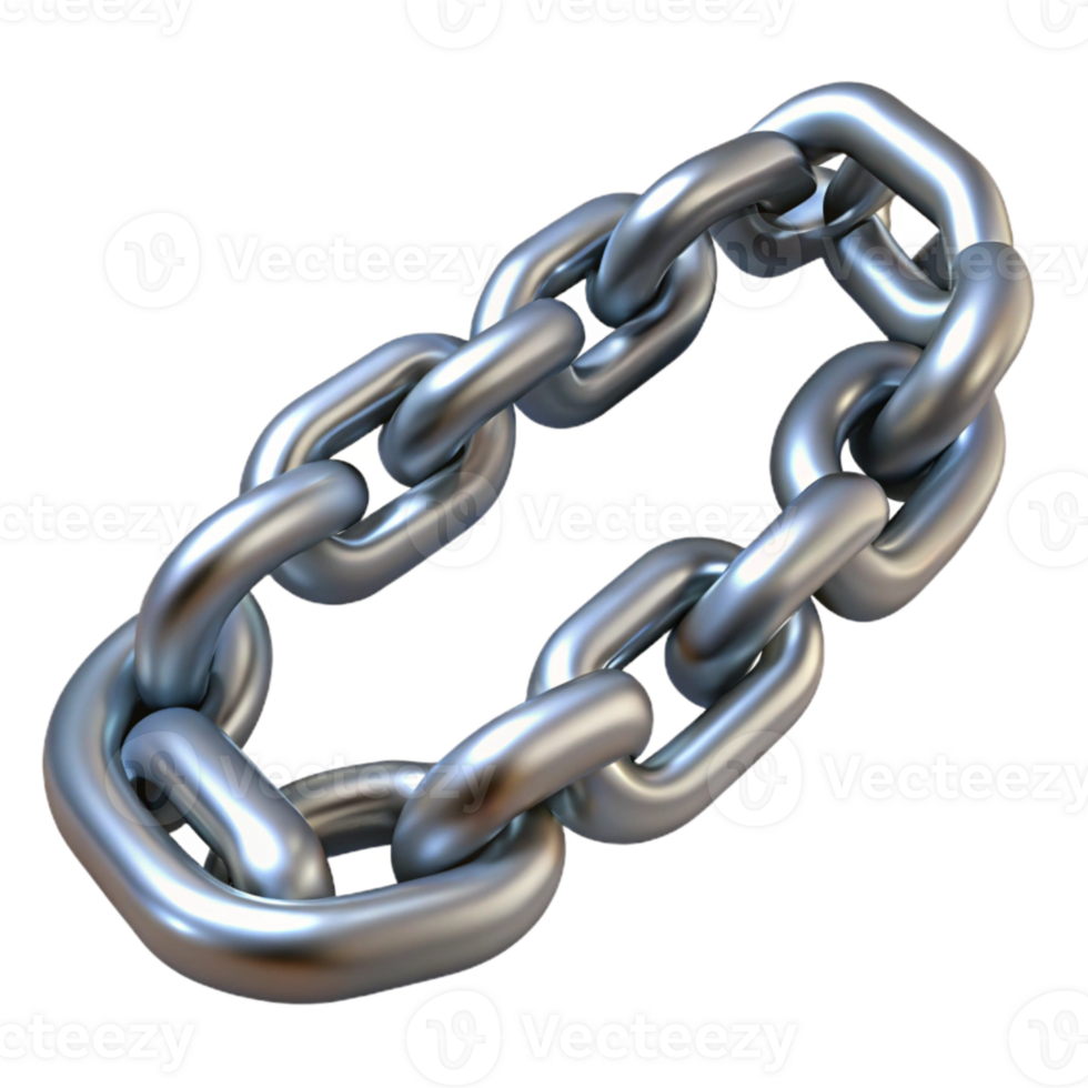 impressive modern Chain Belt Silver Links Isolated detailed png