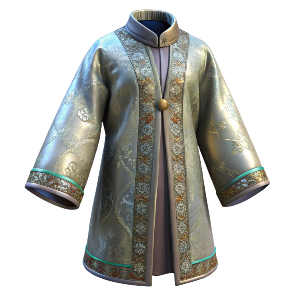 magnificent classic Ceremonial Robe with Intricate Embroidery Transparent Background premium png