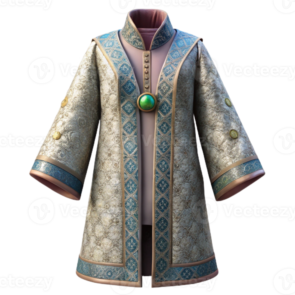 beautiful traditional Ceremonial Robe with Intricate Embroidery Transparent Background genuine png