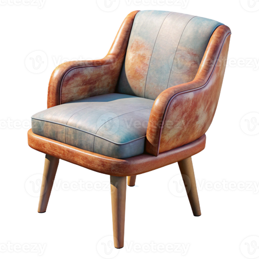 vibrant contemporary Chair Upholstered Seat Transparent Background genuine png