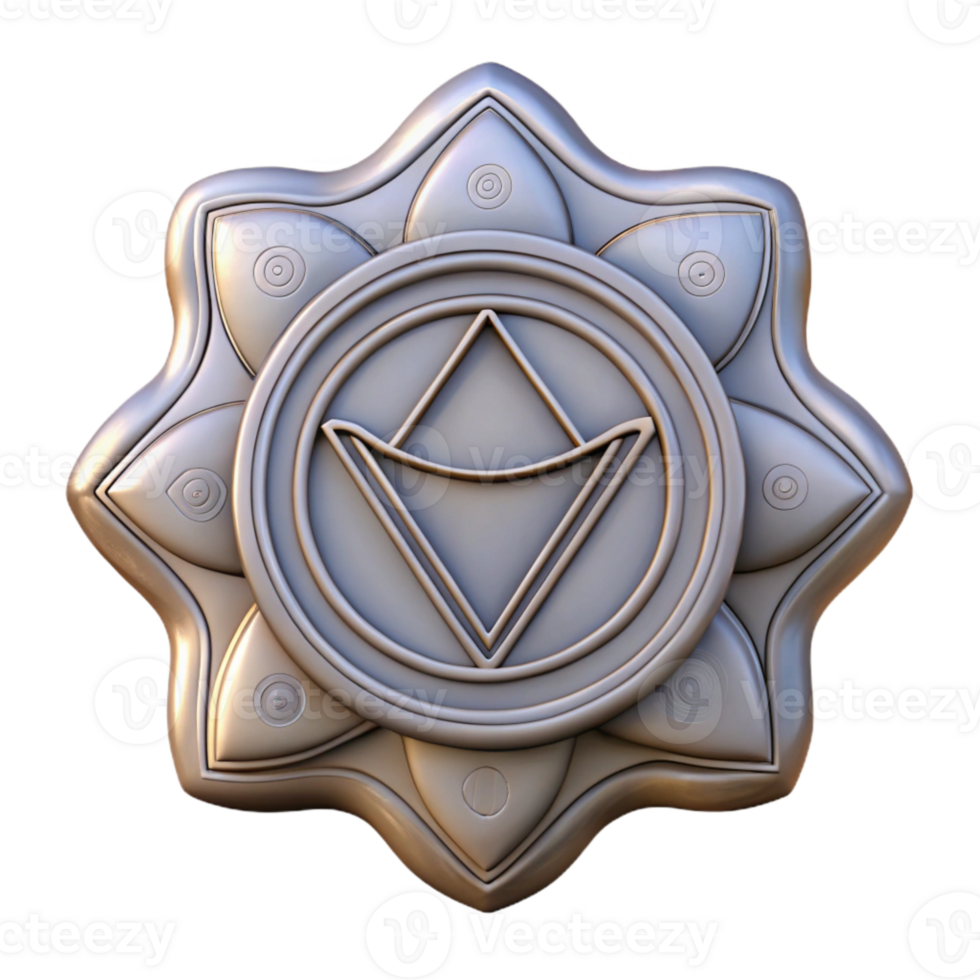 elegant modern Chakra Symbols Outline Style Cutout on Transparent Background high resolution png