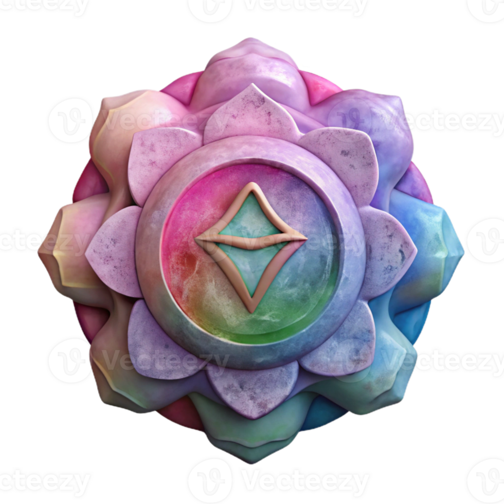 serene rustic Chakra Symbols Watercolor Style Cutout on Transparent Background authentic png