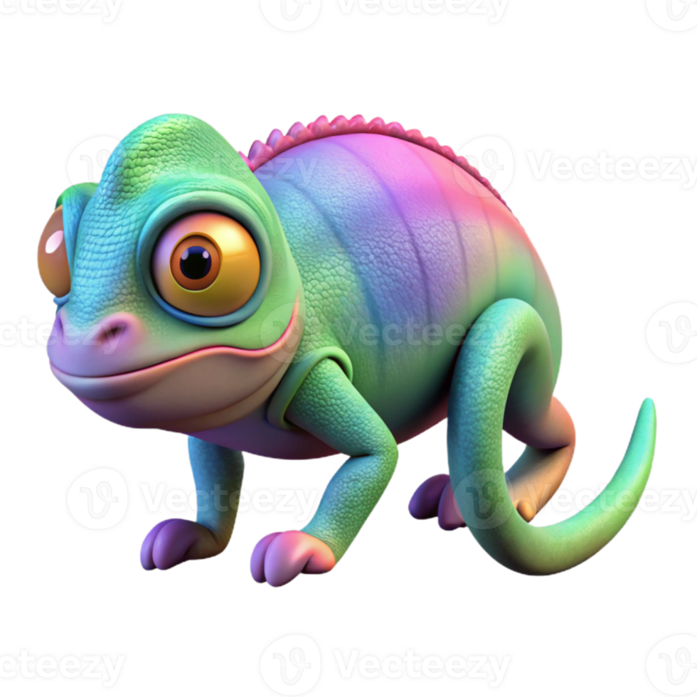 stunning creative Chameleon Changing Color Isolated Element authentic png