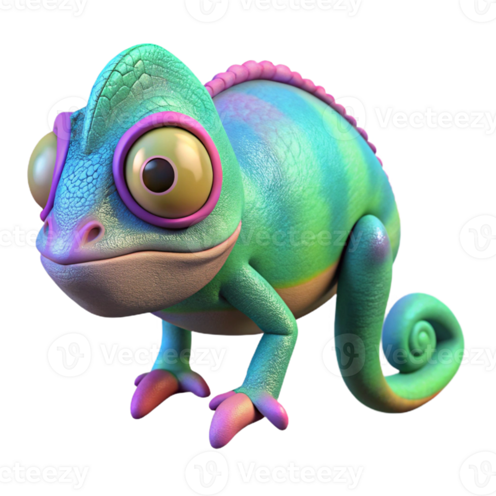 magnificent traditional Chameleon Changing Color Isolated Element high quality png
