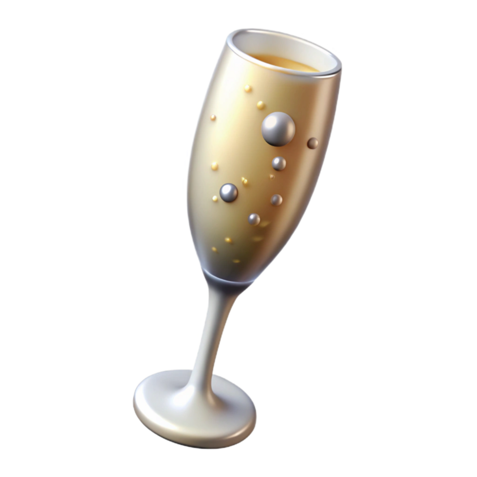 wonderful rustic Champagne Flute with Bubbles Transparent Background exclusive png