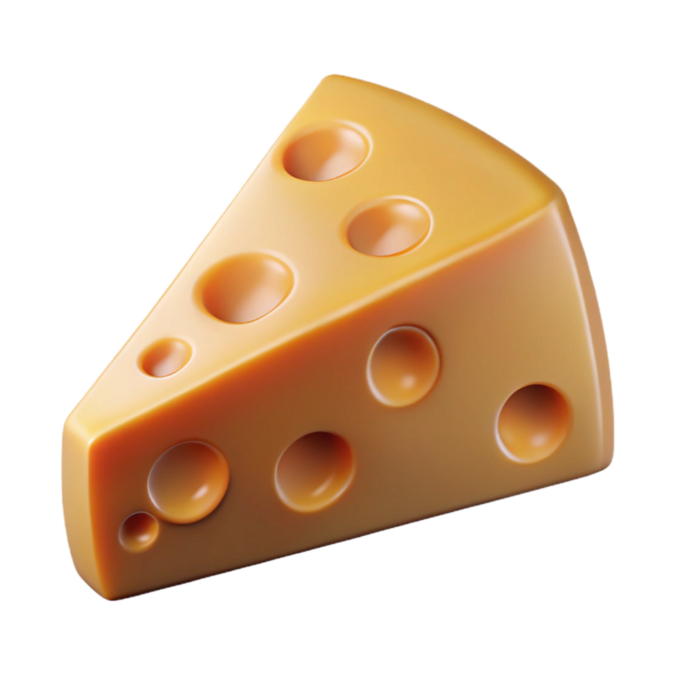 elegant traditional Cheese Wedge Swiss Cutout Element detailed png