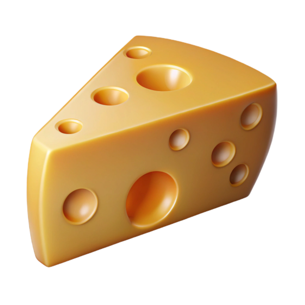 extraordinary minimalist Cheese Wedge Swiss Cutout Element genuine png