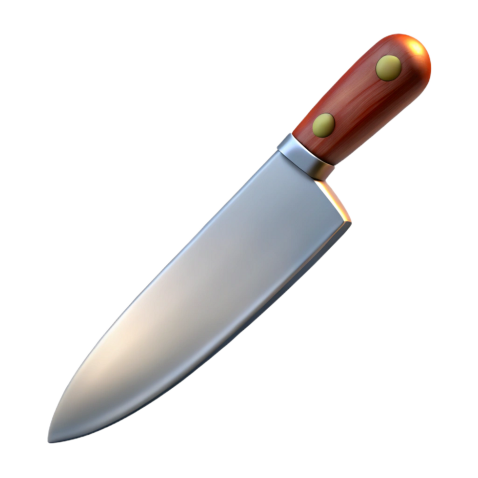 beautiful modern Chef Knife Stainless Steel Isolated on Transparent Background authentic png