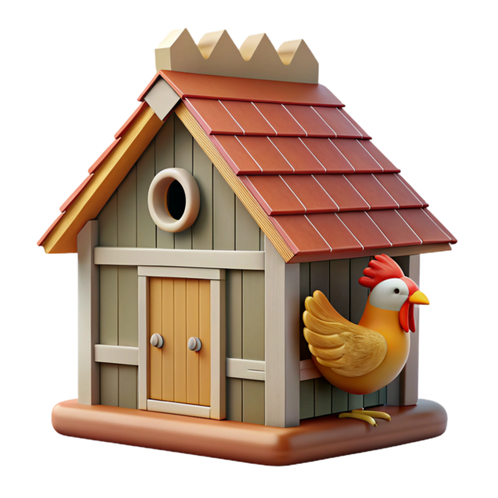 serene rustic Chicken Coop Side View Cutout original png