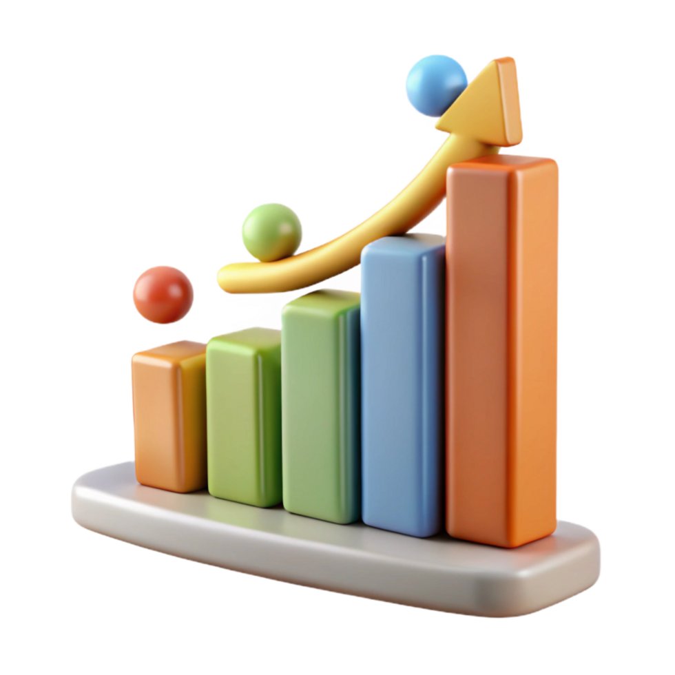 serene minimalist Child Development Growth Chart Upward Trend Transparent Background high quality png