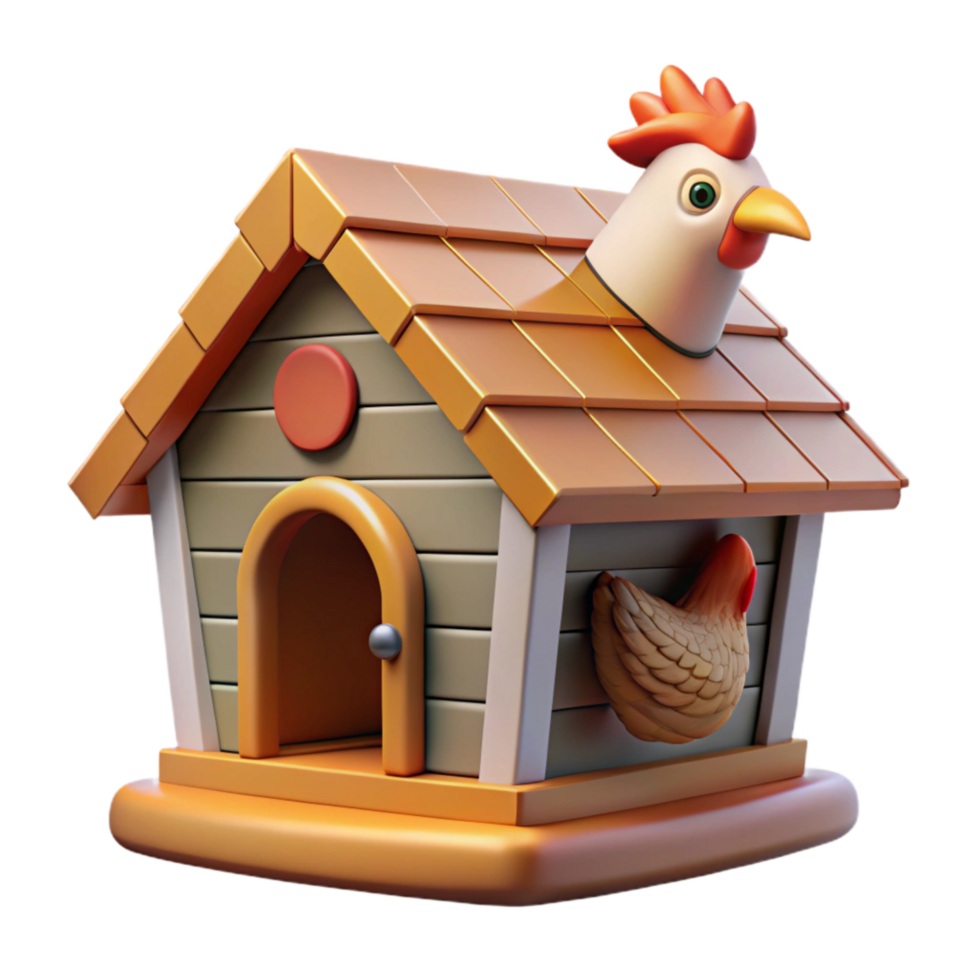 dramatic rustic Chicken Coop Side View Cutout genuine png